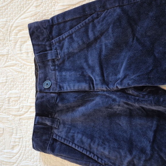 Janie and Jack boys 2T blue velvety dress pants adjustable waist VVGUC - Picture 2 of 7